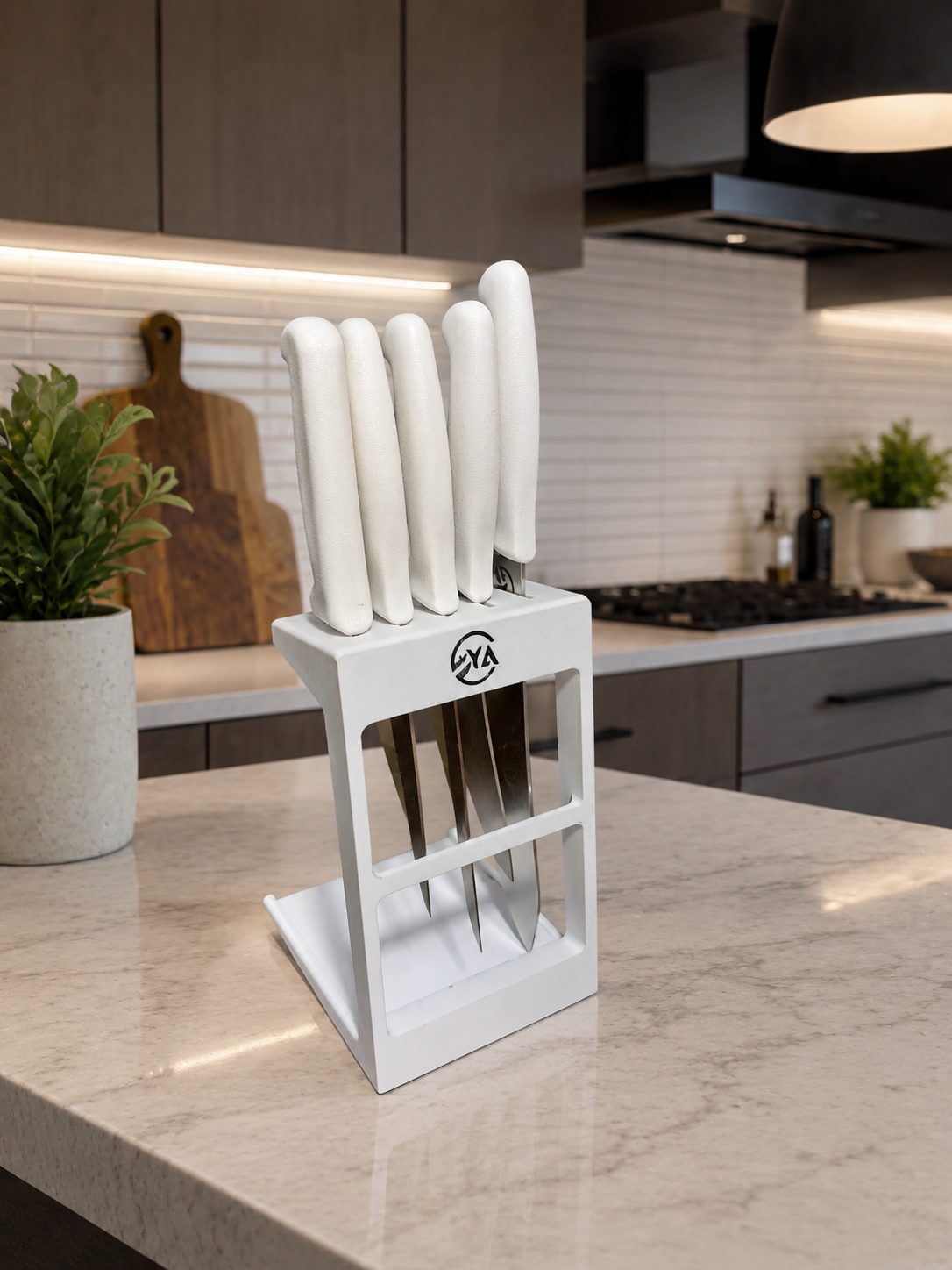 Full knife set - White