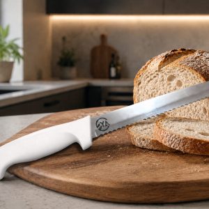 Serrated knife - White