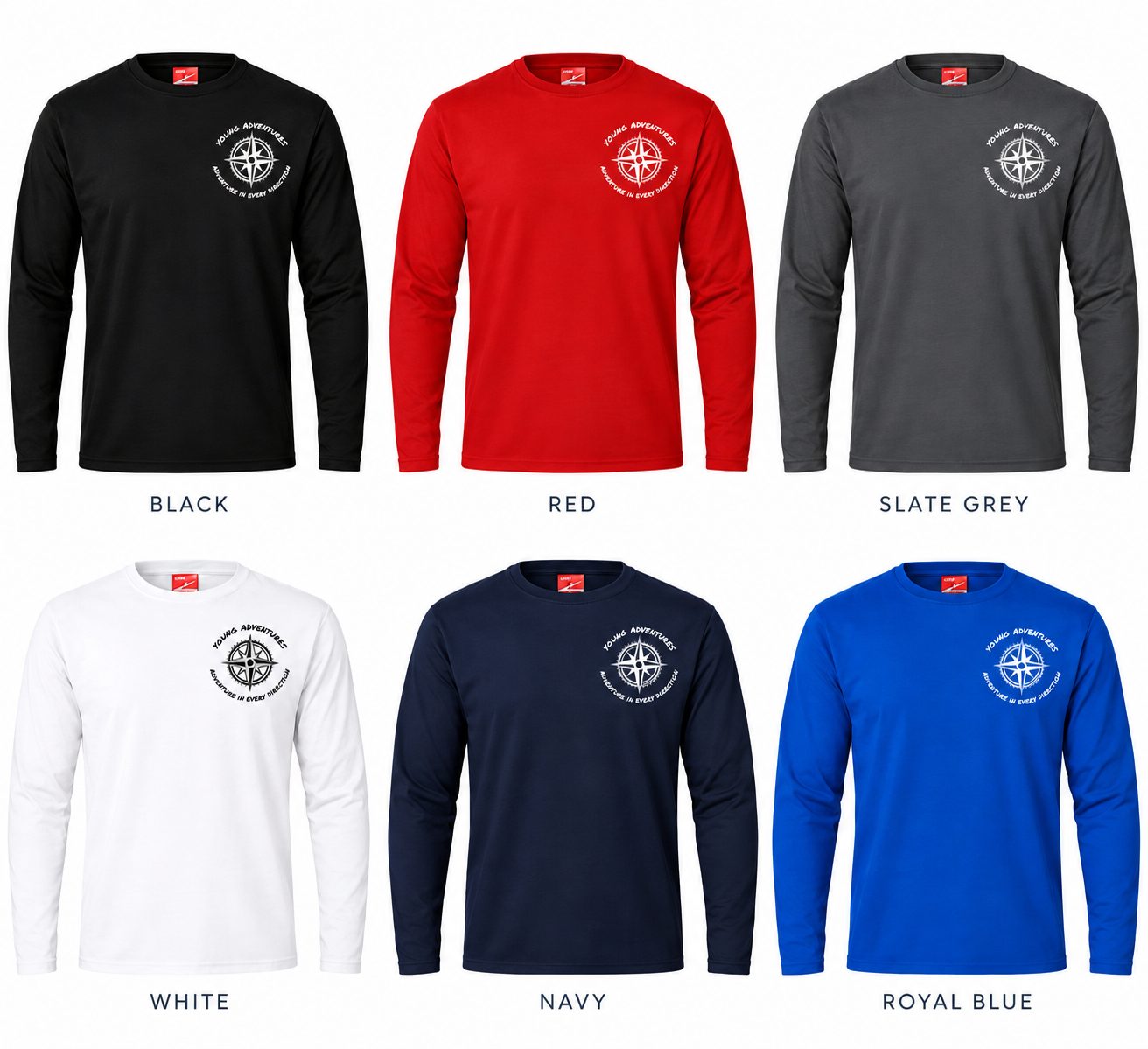 Adventure Compass Long Sleeve Active Tee (6 Options) - Image 2
